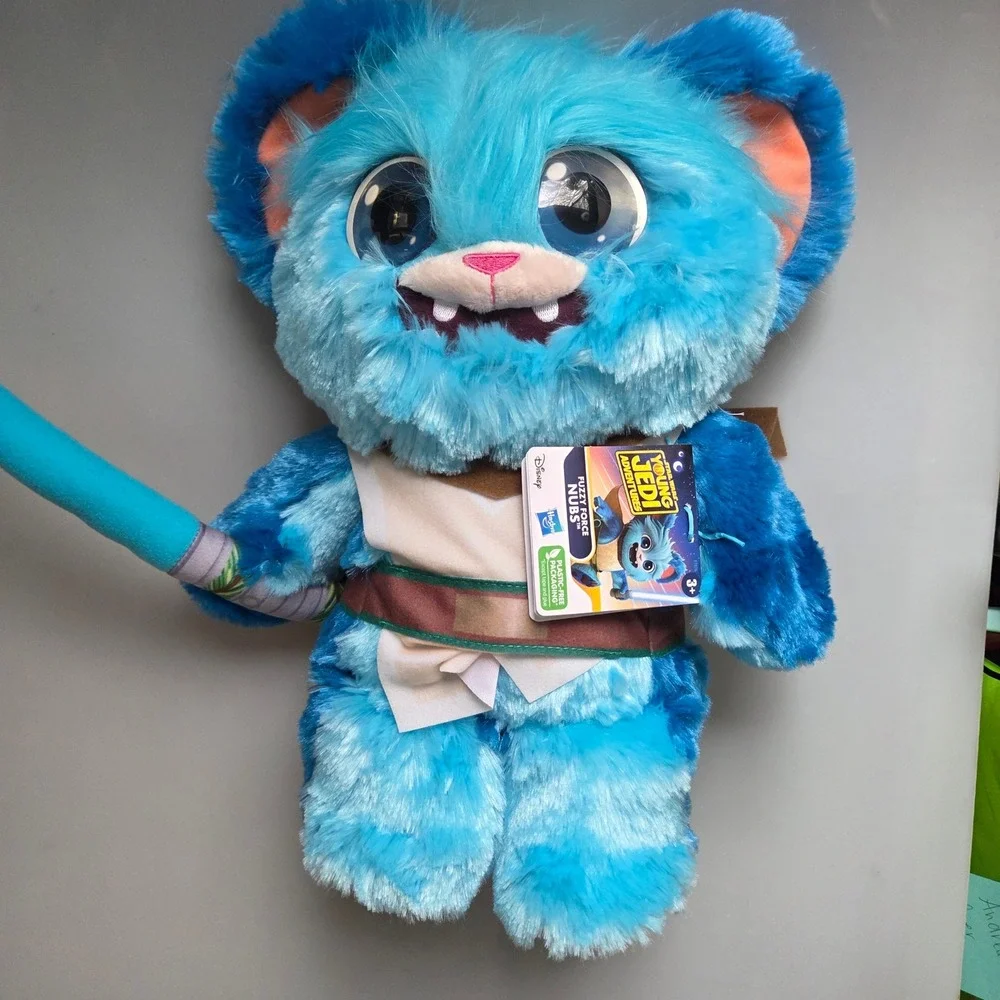 Star Wars Young Jedi Adventures‎ Fuzzy Force Nubs Plush Blue Lightsaber Hasbro